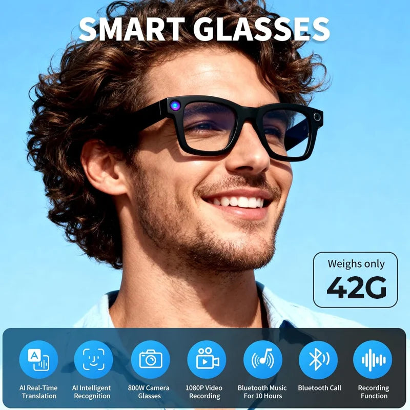 AI Smart Glasses With 4K Camera And Translator Bluetooth 5.3
