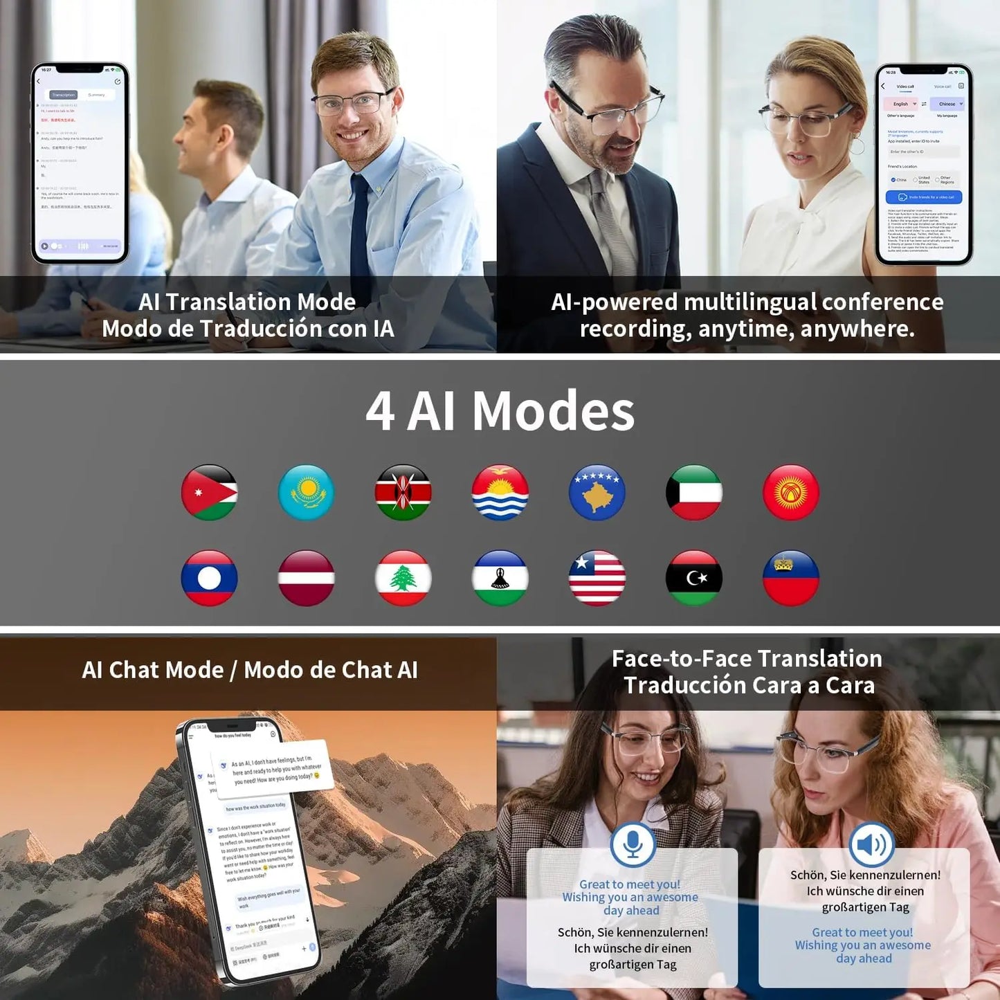 Giinova Smart Glasses With App Translation And Open Ear Audio