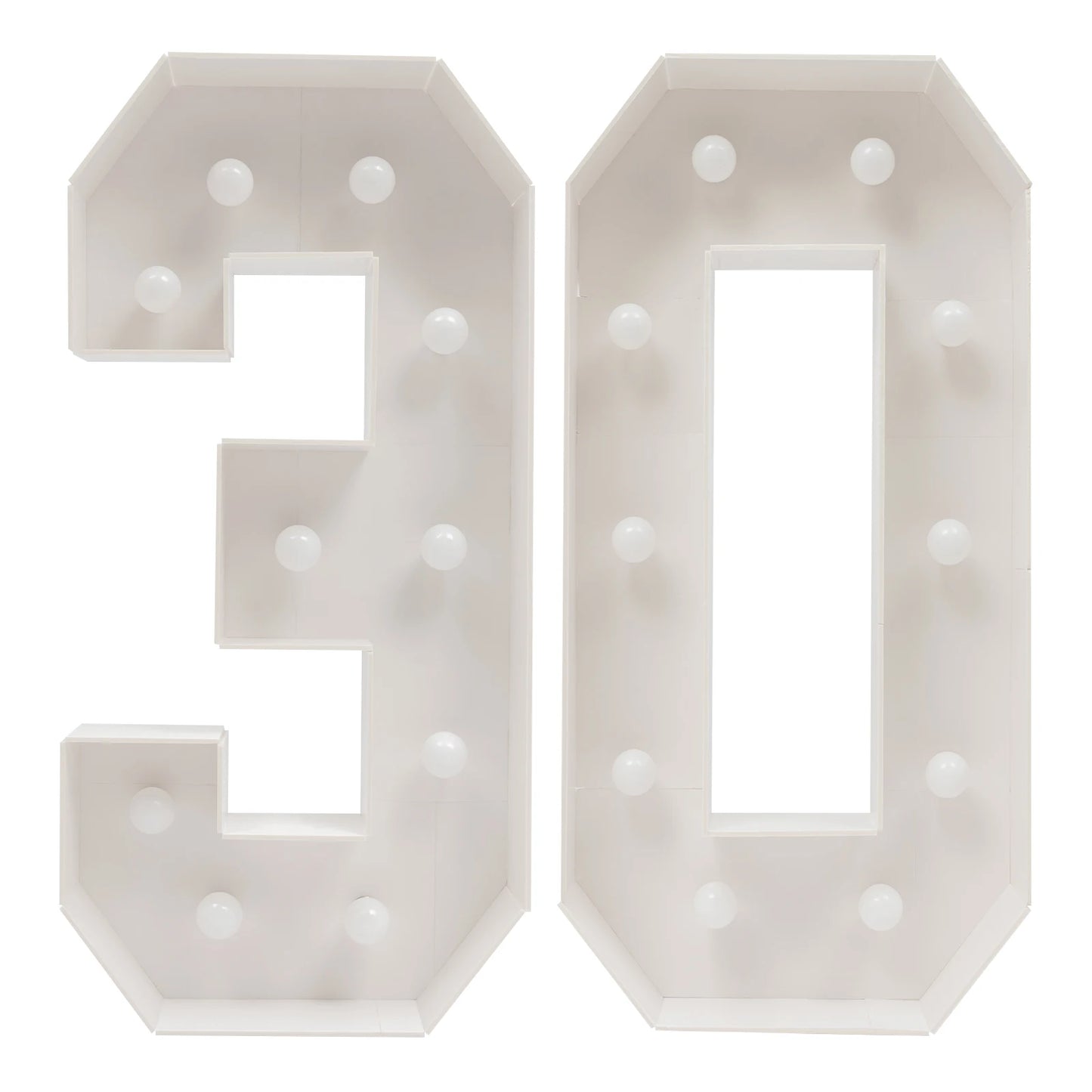 Glowing Digit Number Sets For Birthday Celebration Decor