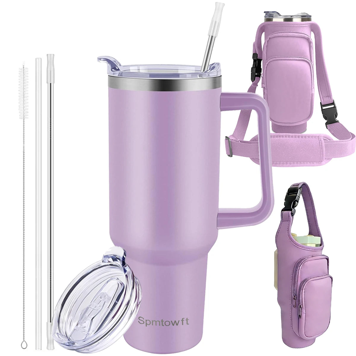 Double Wall Stainless Steel Insulated Tumbler With Handle