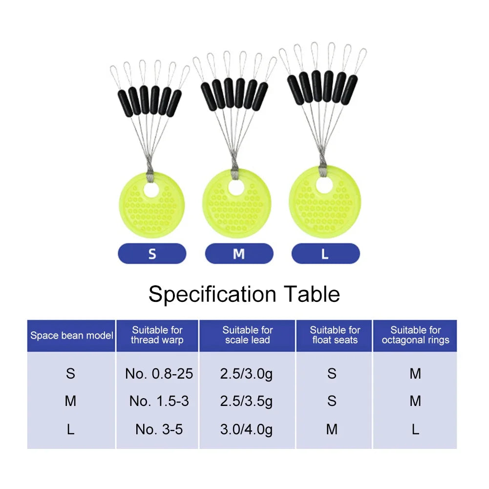 Rubber Space Beans Sea Carp Fly Fishing Float Stopper Set