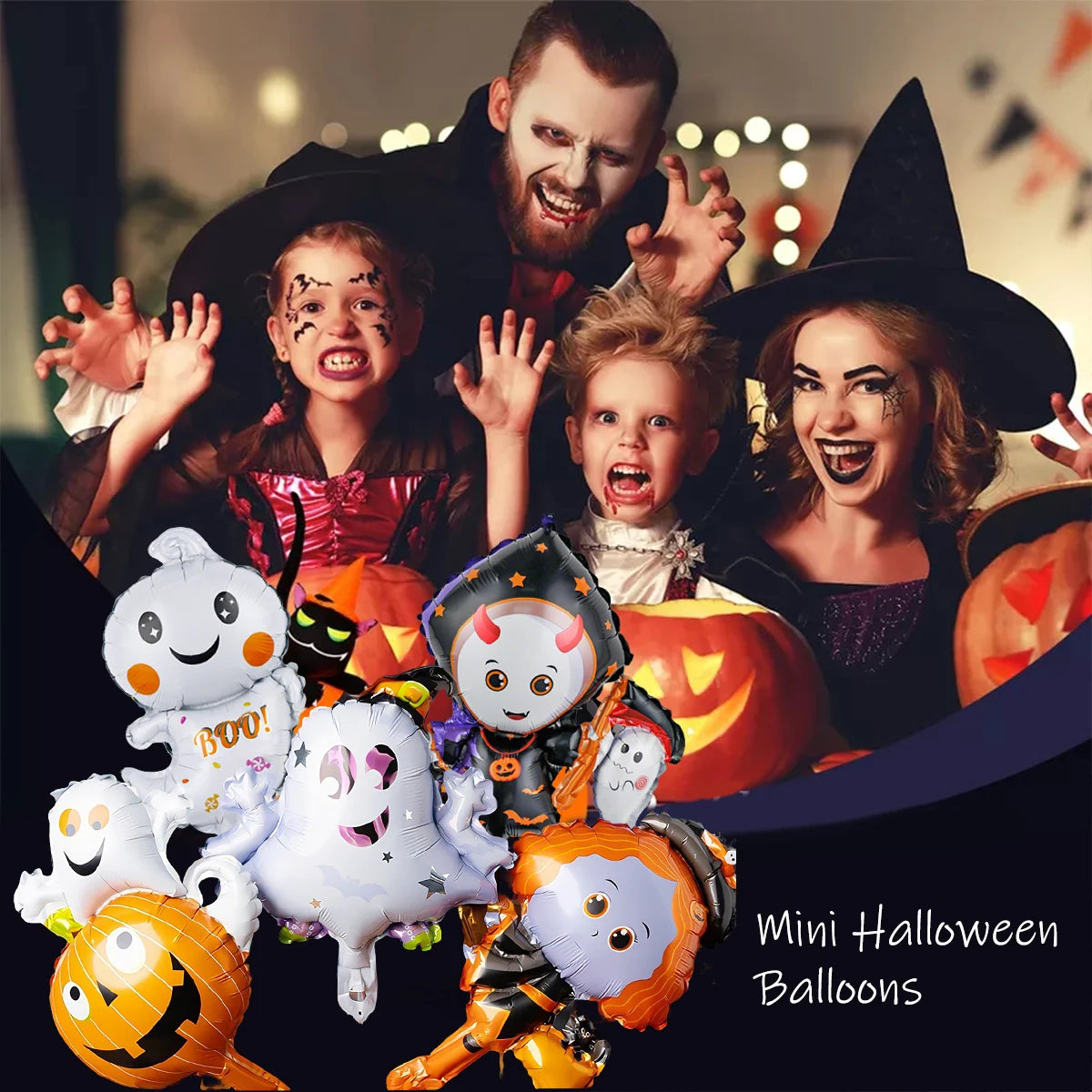 Five Piece Halloween Ghost Balloon Decorations for Party Supplies Ghost Party and Halloween Birthday Celebration