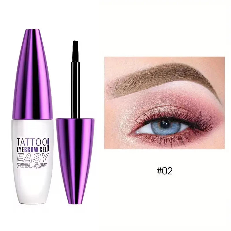Waterproof Peel Off Eyebrow Tint Gel 10g Long Lasting Brow Makeup Natural Look Smudge Proof Easy Peel Brow Gel 4 Colors for Daily Party Festival Gift