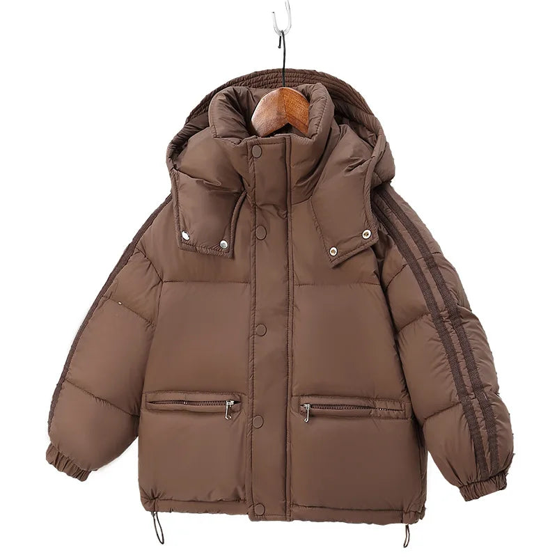 Guangdong Girls Hooded Down Jacket Warm Coat For Kids