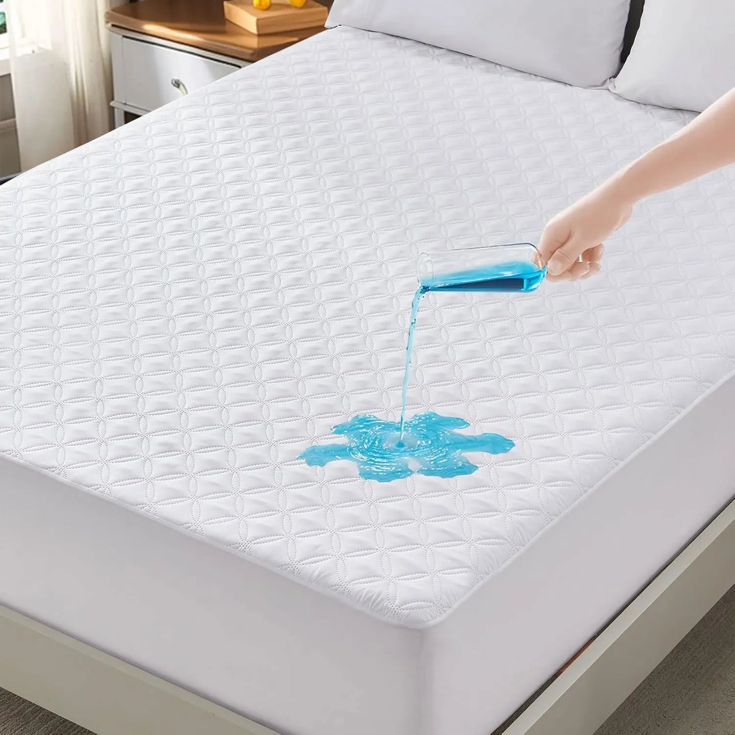 Tatting Waterproof Mattress Protector Noiseless Deep Pocket