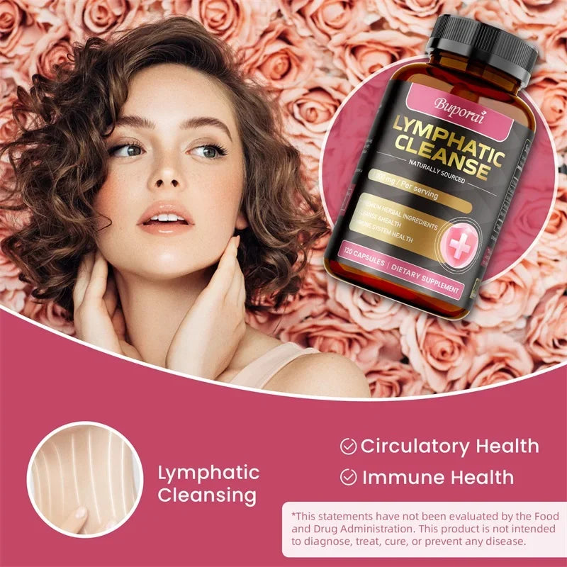 Lymphatic Cleanse - Supports Lymph Node Health and Fluid Balance, Boosts Immunity, and Promotes Overall Well-being - 120pcs