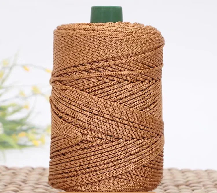 1 Pc 3MM Colorful Crochet Yarn Ice Rope 3mm Thread For DIY Hand Knitting Bag  Sun Hats Shoes Woven DIY Hook Cushion Silk Medium