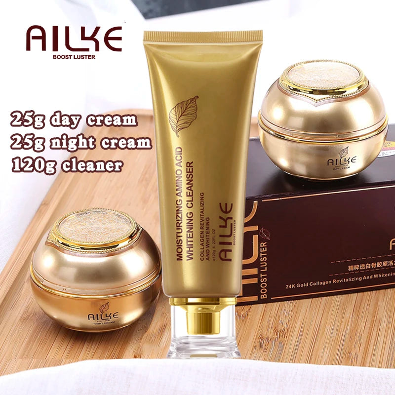 AILKE Collagen Lightening Face Care Set Moisturizing Even Skin Tone