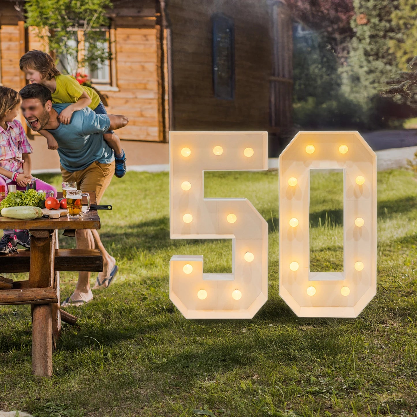 Battery Powered Light Up Numbers For Birthday And Anniversary