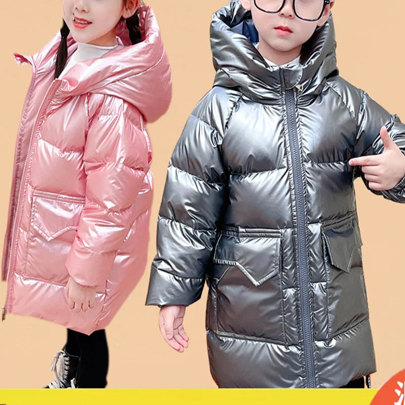Girls Hooded Down Winter Jacket Waterproof Outerwear Coat