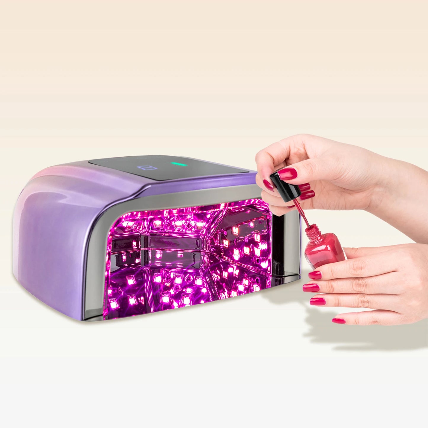 Bymaocar Nail Dryer 96W UV LED Lamp Portable Cordless Gel