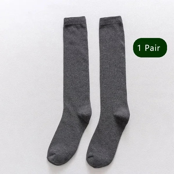 WHLYZ YWCN Men Cotton Knee High Business Socks For Dress