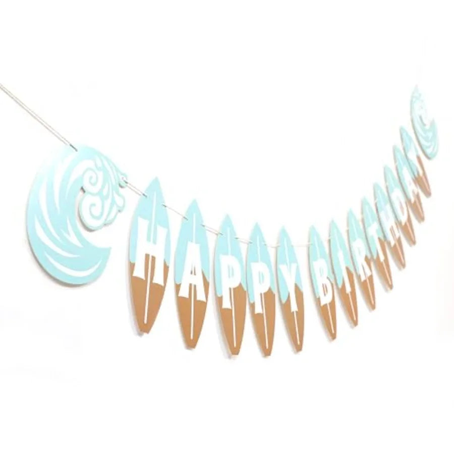 Classic Wave Party Banner For Beach Birthday Celebration