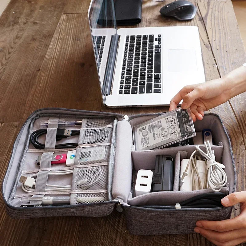 ATMDOGCN Travel Cable Organizer Bag Portable Electronics Storage Case