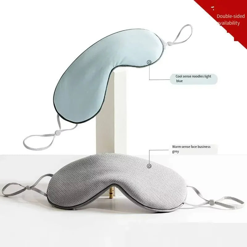 Korean Style Ice Silk Sleeping Eye Mask Adjustable Light Blocking Breathable