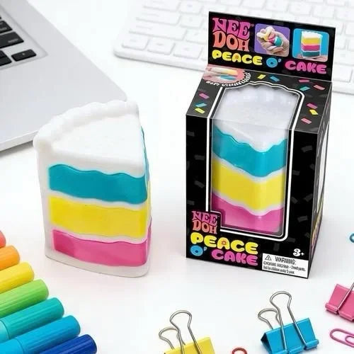 NeeDoh Peace O' Cake Rainbow Squishy Toy Stress Relief Fidget
