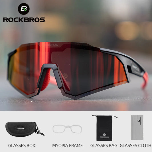 ROCKBROS Polarized Photochromic Cycling Glasses UV400 For MTB Road