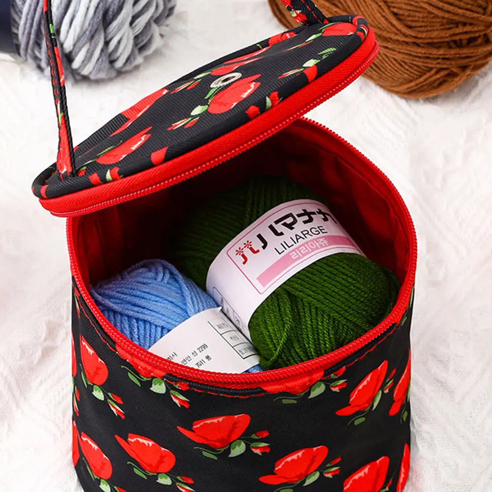 Oxford Crochet Bag With Handle Yarn Storage For Knitting Needles