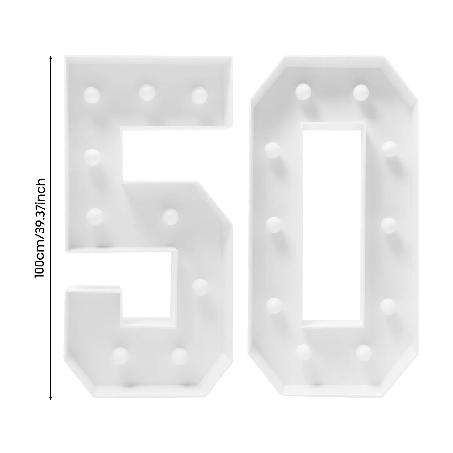 Battery Powered Light Up Numbers For Birthday And Anniversary