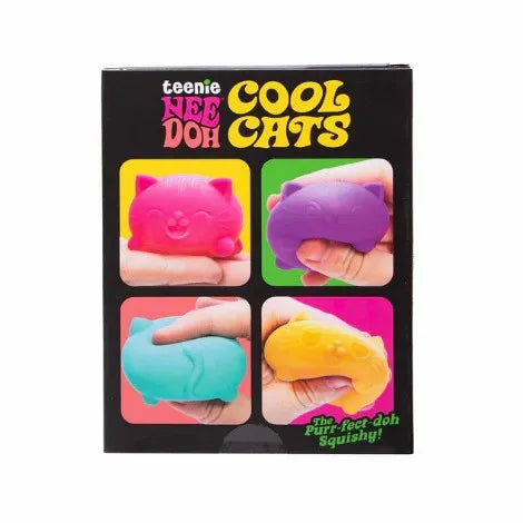Needoh Teenie Cool Cats 3 Pack Mini Cat Fidget Toys Stress Relief