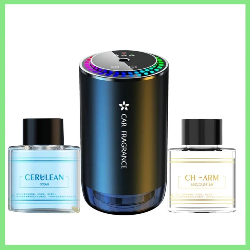 Smart Car Air Freshener With Projector Light Car Star USB Rechargeable Fragrance Diffuser Adjustable Fragrance Intensity