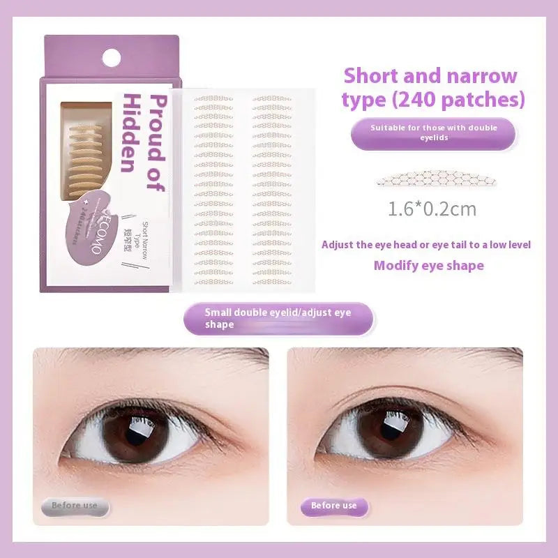 Natural Invisible Double Eyelid Stickers 90 or 240 Count Long Lasting Big Eye Beauty Tapes for Single Eyelids
