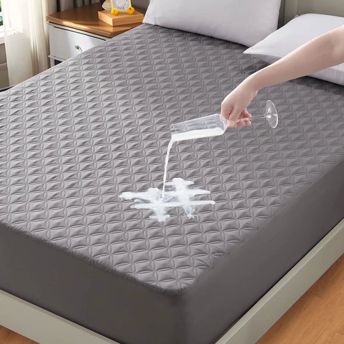 Tatting Waterproof Mattress Protector Noiseless Deep Pocket