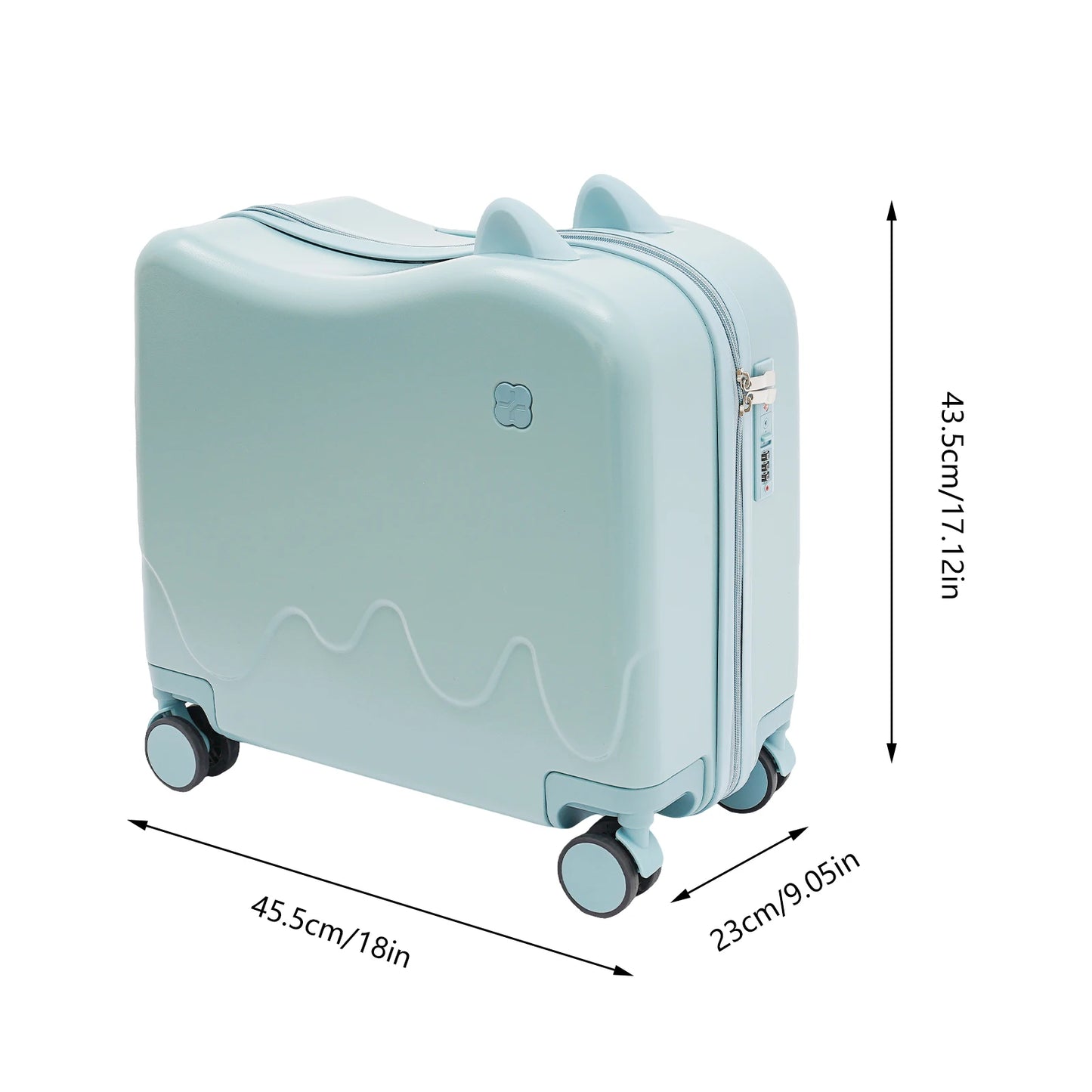 Kids Luggage Sit and Ride on Suitcase With Universal Wheels
