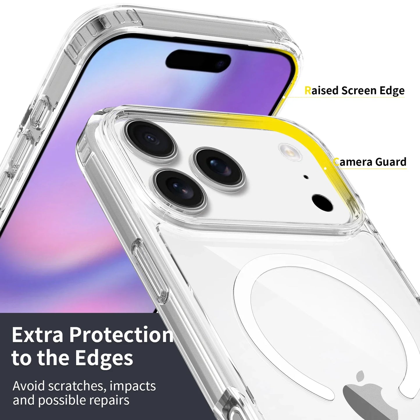EWIND Scratch Resistant Shockproof Anti Yellow Magnetic Case For iPhone 17