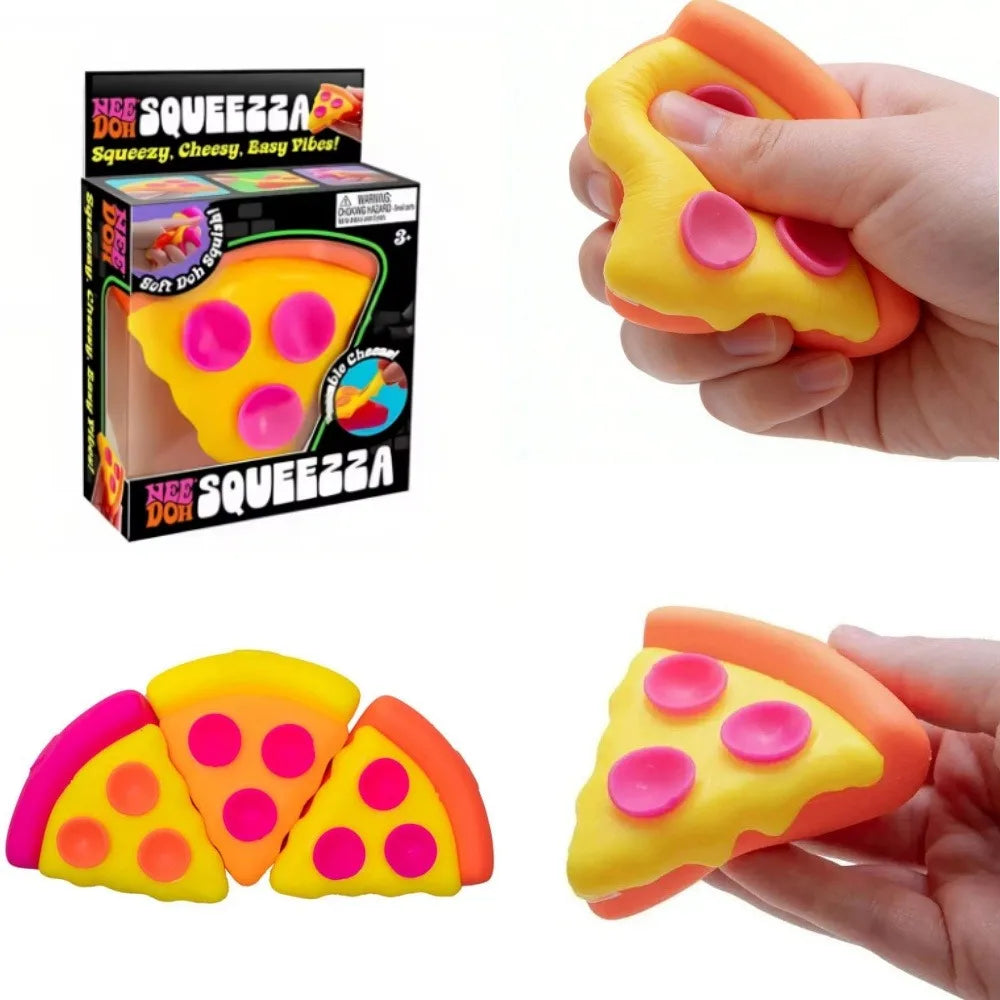 Needoh Pizza Sensory Stress Relief Cube Fidget Toy For Focus