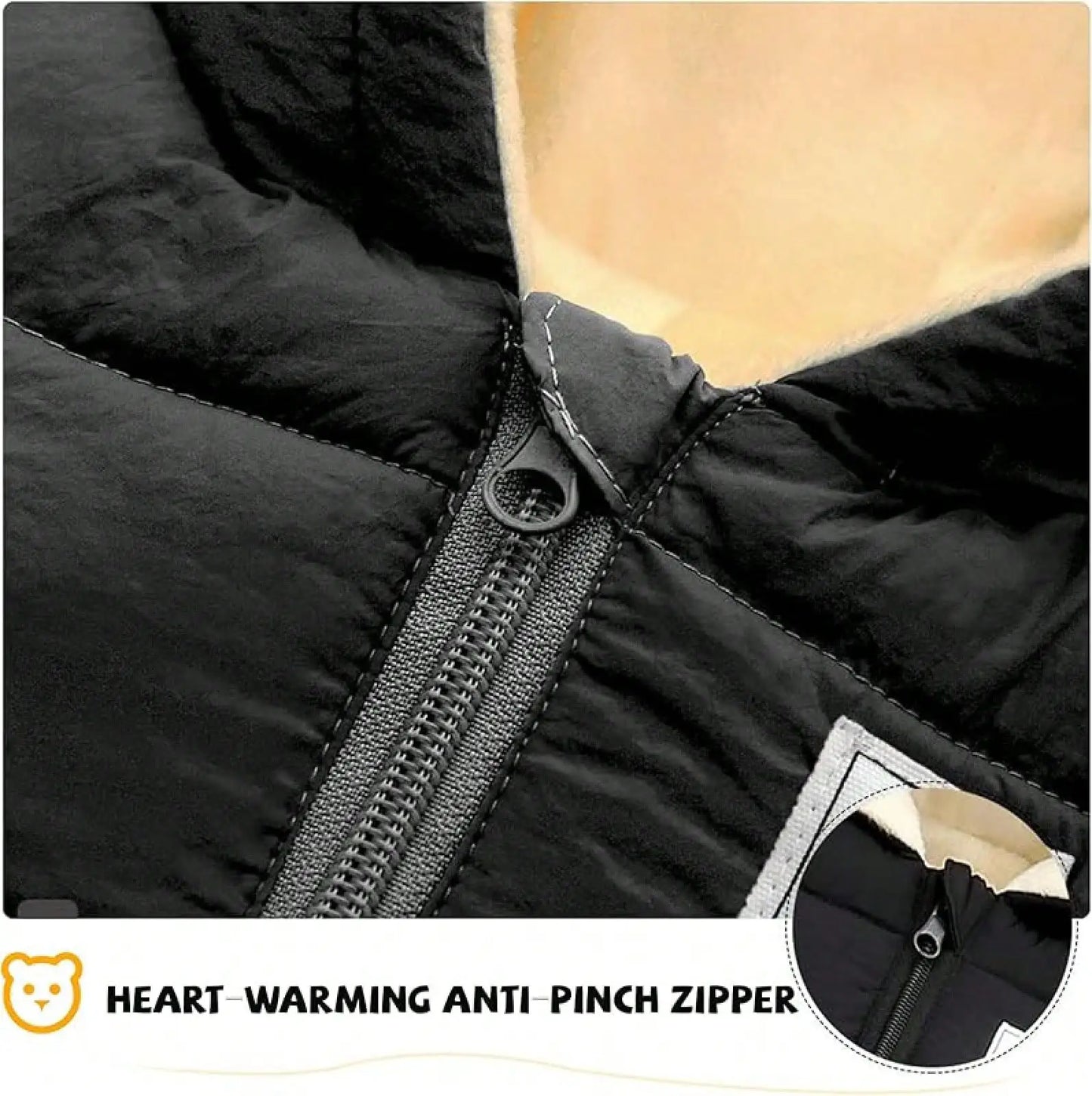 Unisex Baby Hooded Snowsuit Zip Jumpsuit Winter Warmth