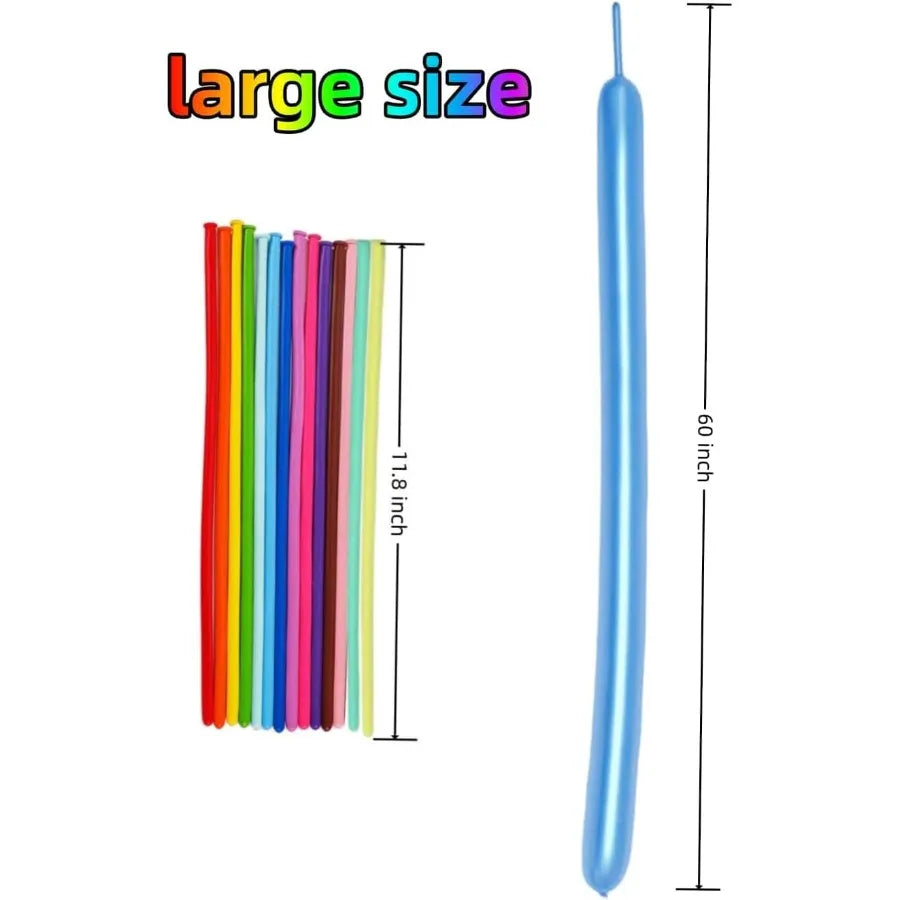 1000 Pcs 260 Long Balloons Set With 600 Matte 200 Metallic 200 Pastel Colors Ideal For Creative Parties