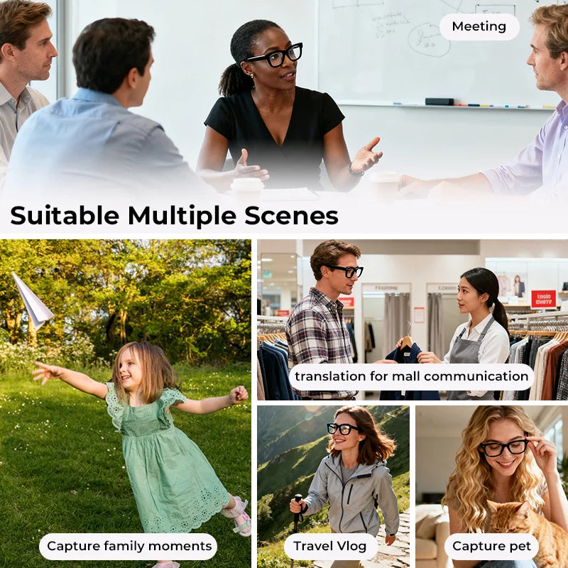 AI Smart Glasses With 4K Camera And Translator Bluetooth 5.3