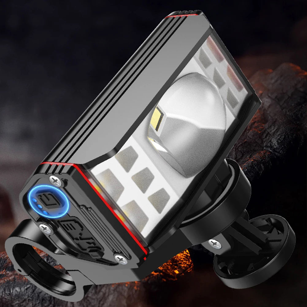 2600mAh 5200mAh LED Bike Handlebar Front Light USB Rechargeable Waterproof MTB Mountain Cycling Lamp For Night Riding