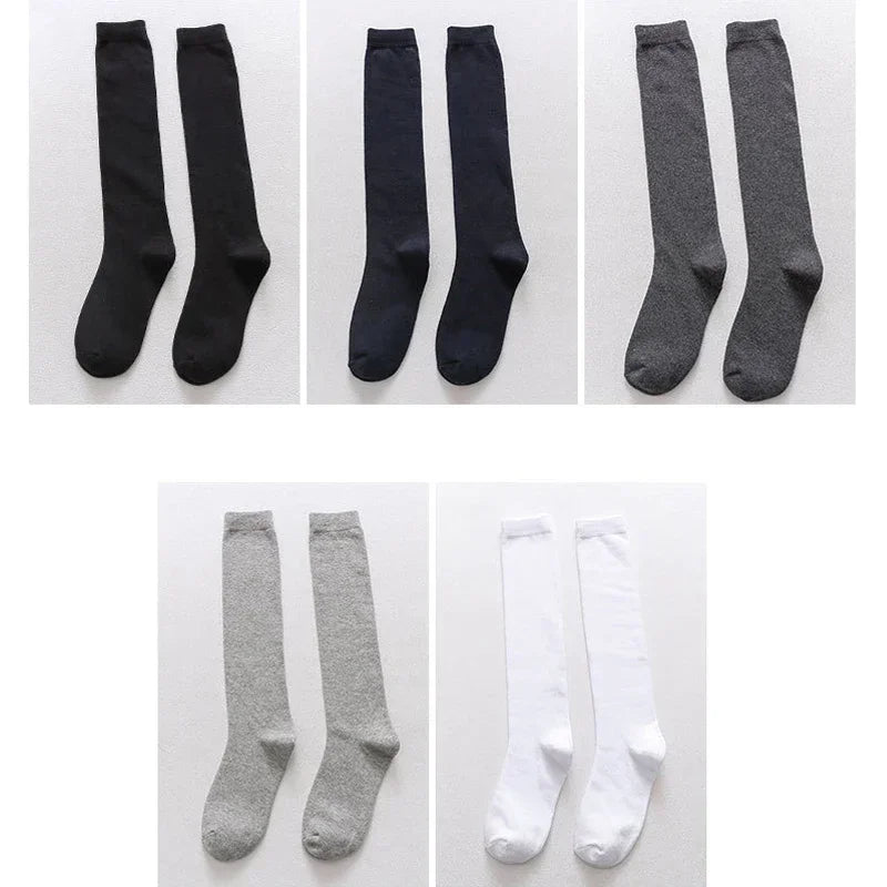 WHLYZ YWCN Men Cotton Knee High Business Socks For Dress