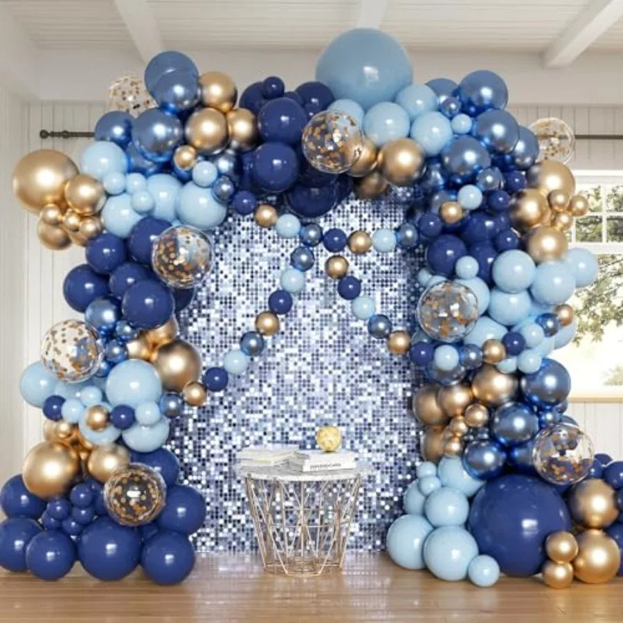 Balloon Arch Kit, 162pcs Light Clear Balloons for Wedding Bridal Shower Baby Shower Gender Reveal Baby Boy Birthday Party Decor
