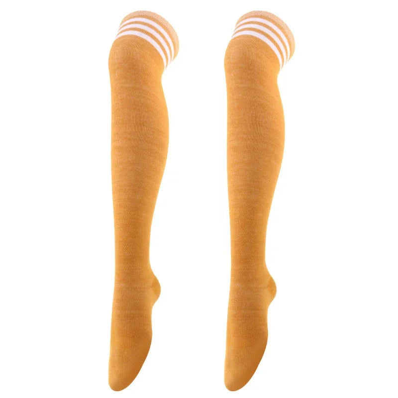 Striped Over Knee Thigh High Socks For Women Comfort