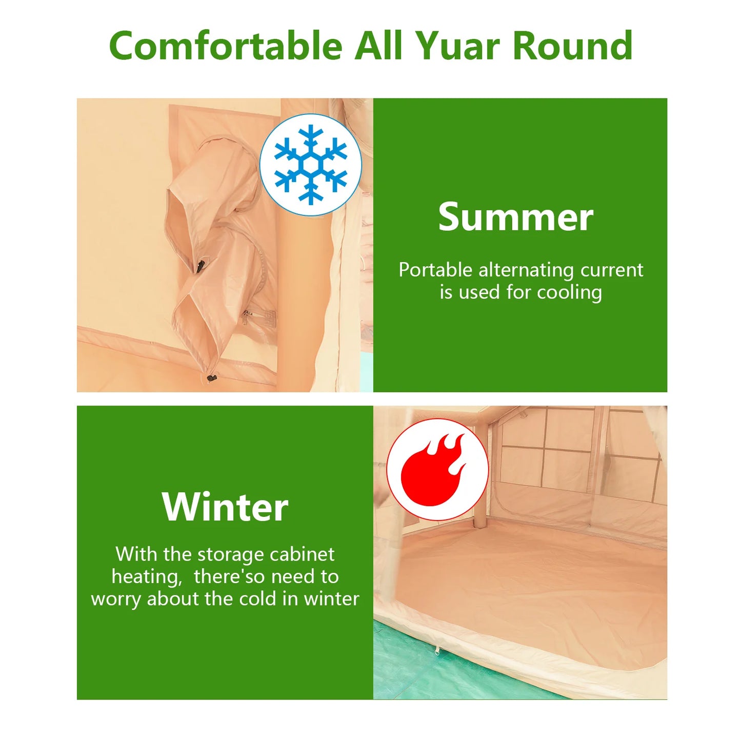 Building Outdoor Foldable Four Seasons Air Tent With Pump