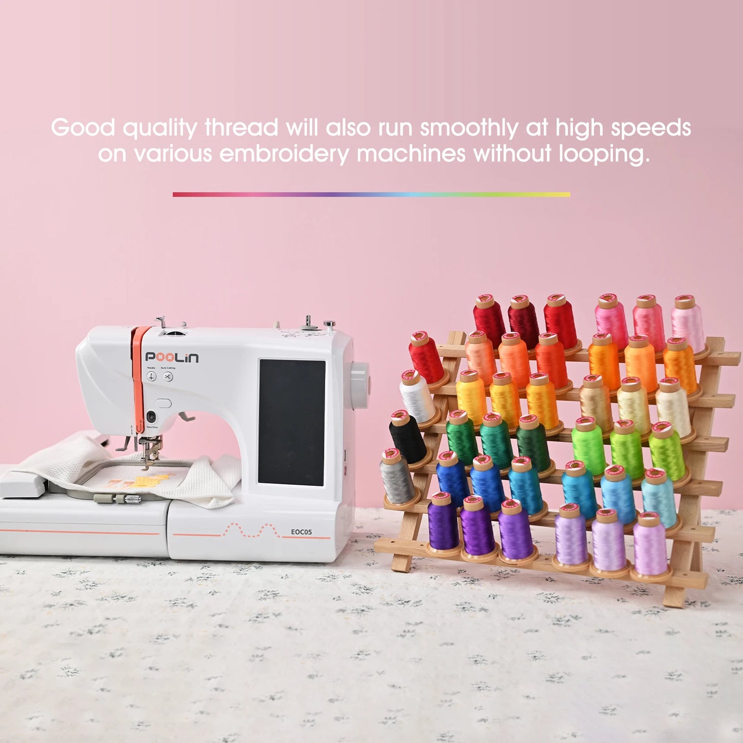 RICHWORD 40Pcs Colors Embroidery Threads 800M (875Y) Polyester Thread Kit Each Spool for Embroidery Machines & Sewing Machines