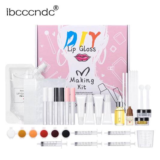 DIY Lip Gloss Making Kit Moisturizing Lip Gloss Base Diy Raw Material Tool Kit Shiny Glitter Lip Tints Glaze Handmade Cosmetic
