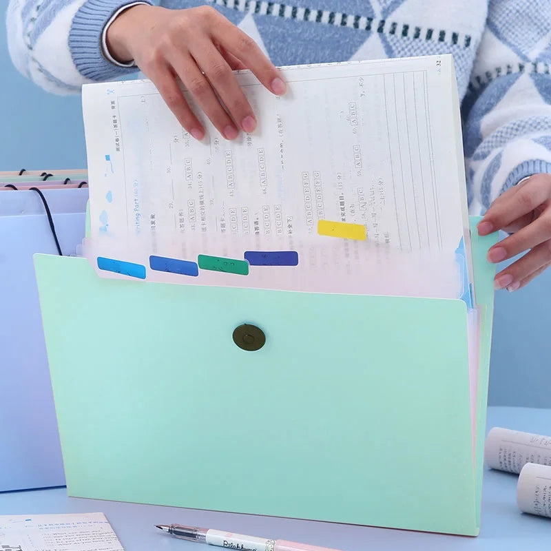 Expanding File Folder 5 Pocket For Documents Portable Office