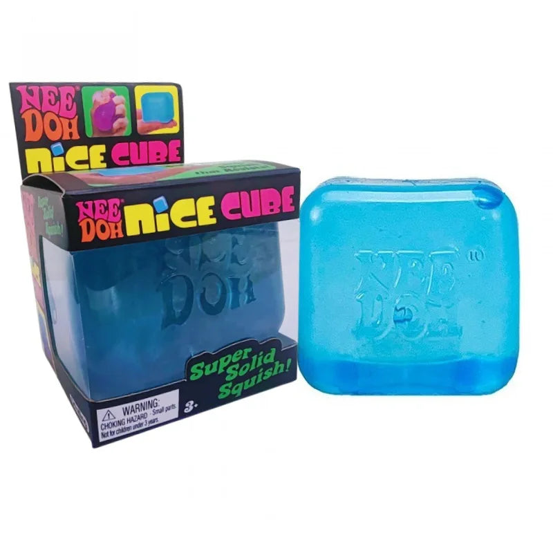 NeeDoh Nice Cube Fidget Squishy for Anxiety Relief and Focus