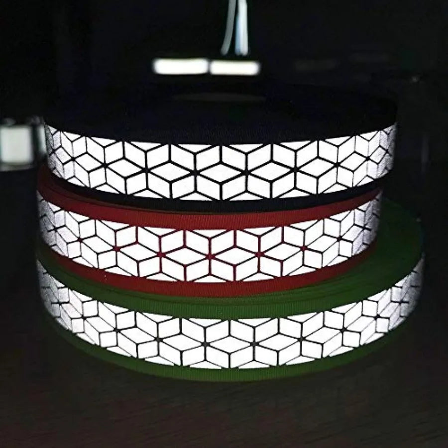 Silver Sew On Reflective Ribbon Tape for Chothing Safety Fabric Webbing Trim Strip 10yard
