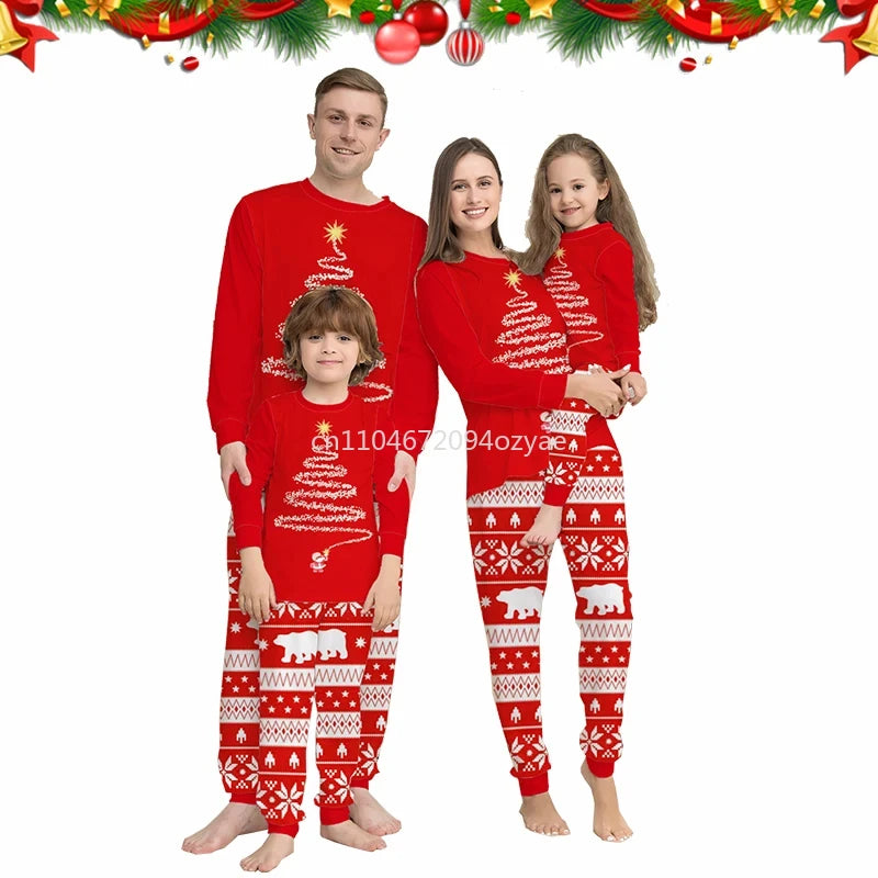 Family Matching Christmas Pajamas Set 2026 Xmas Father Mother Daughter Family Look Clothes Adult Kids Sleepwear Pyjamas Outfits