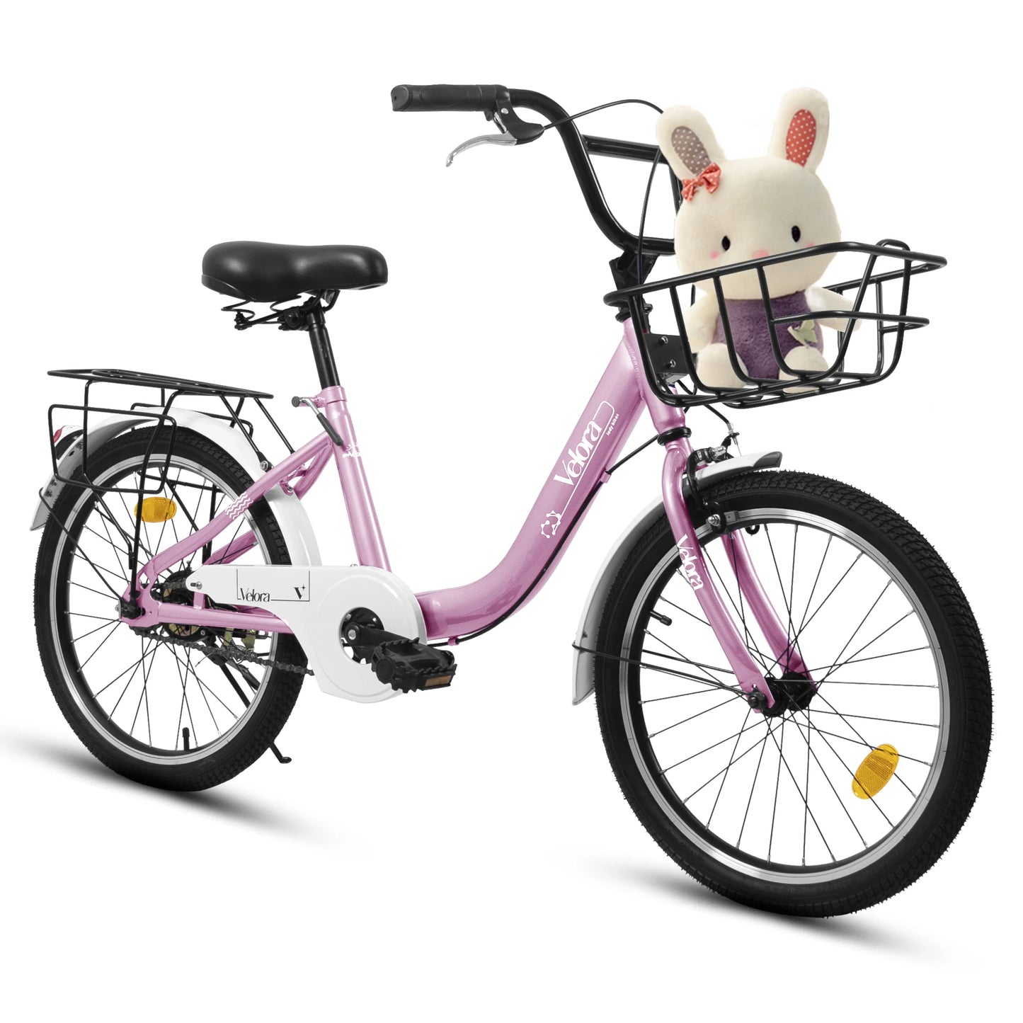 Ecarpat Kids Bike With Basket And Steel Frame For Kids