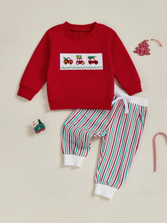 CN Guangdong Bear Print Hoodie And Joggers Set Baby Unisex