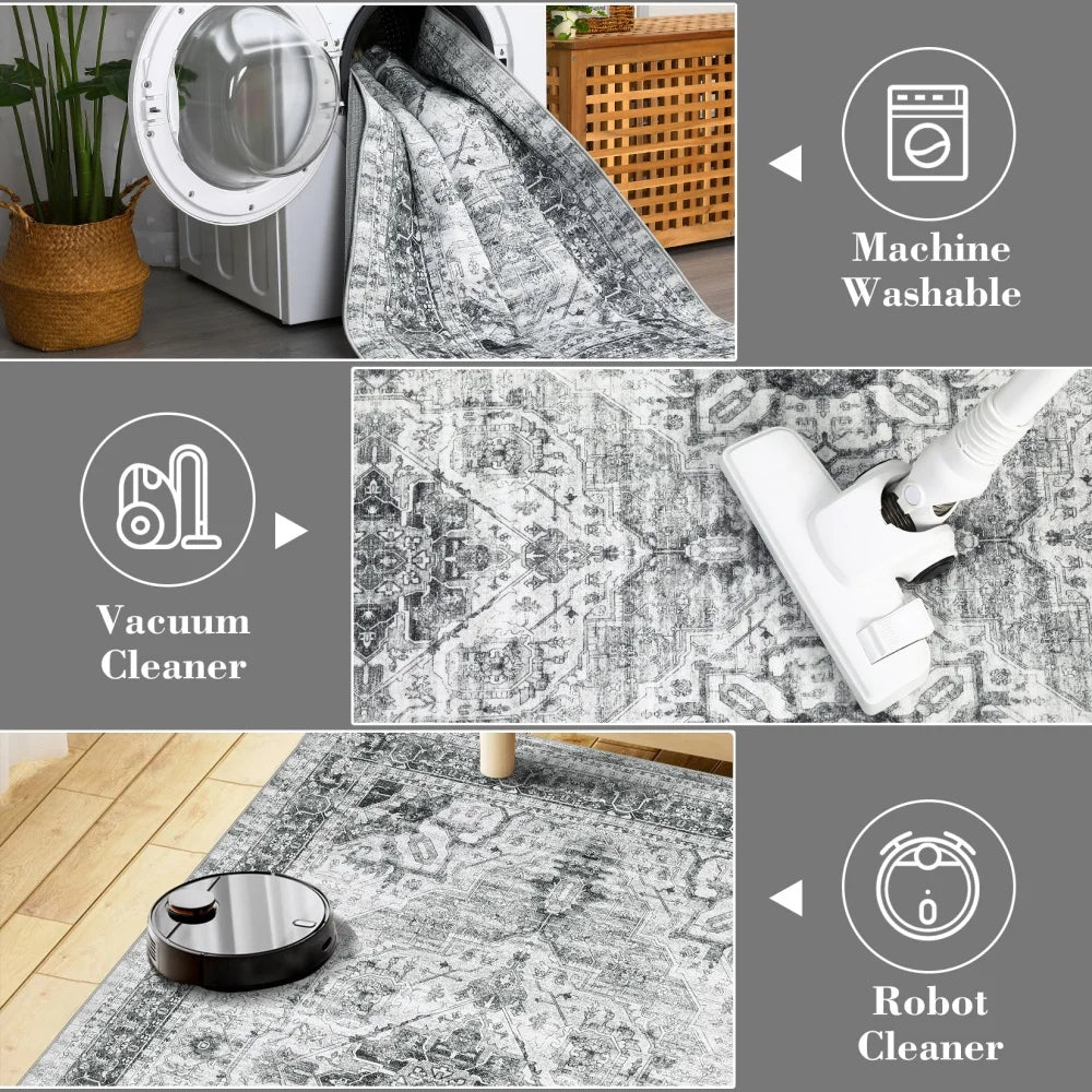 HobbyLane Washable Hallway Runner Rug Anti Slip Low Profile