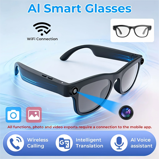 Giinova Smart Camera Glasses Dual Microphones Real Time Translation