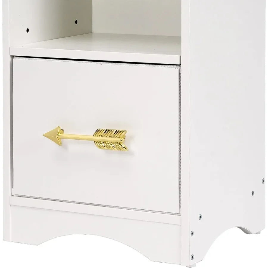 8 Tier Tall Bookshelf With Fabric Drawer For Living Room