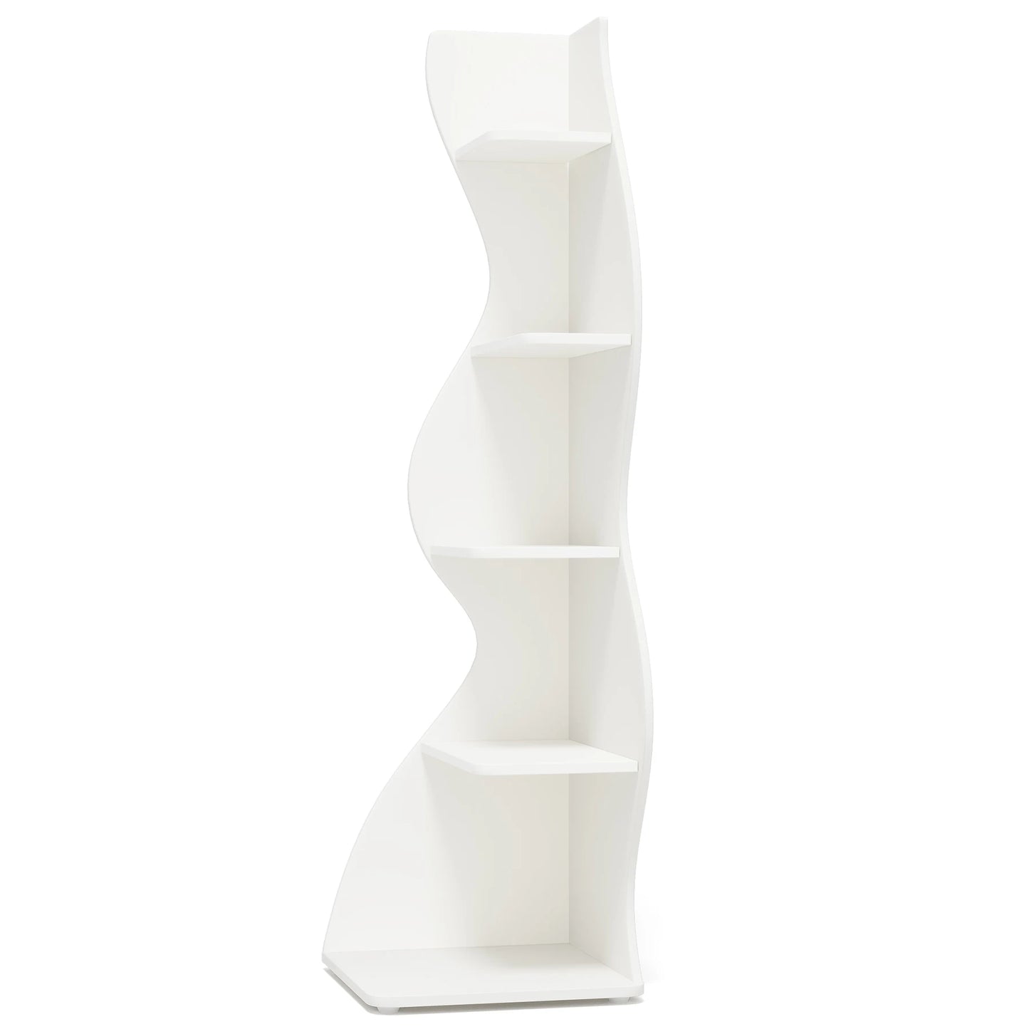Tribesigns Corner Shelf Modern 5 Tier Wall Corner Bookshelf Stylish Corner Small Bookcase Storage Rack Plant Stand